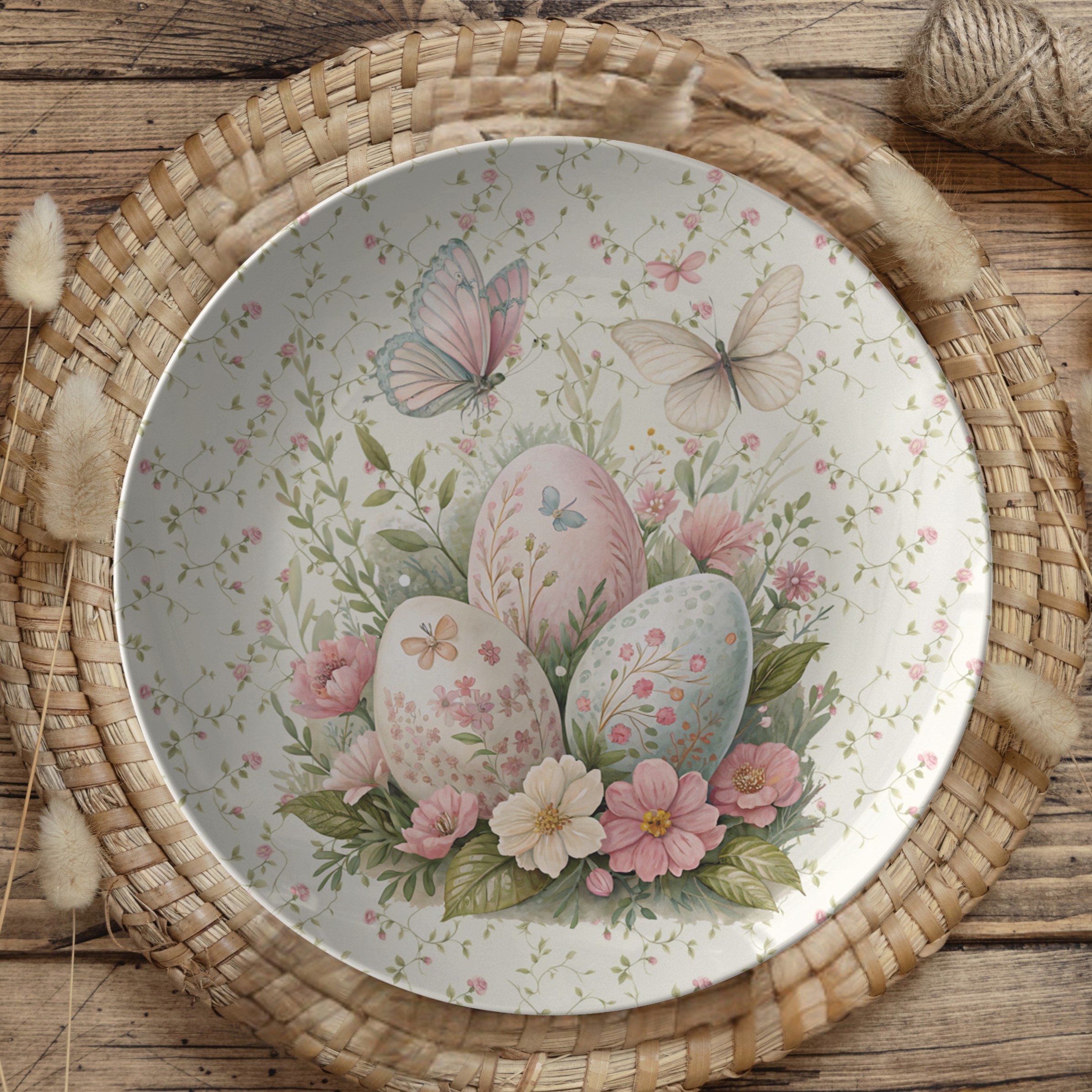 Floral Easter Plate